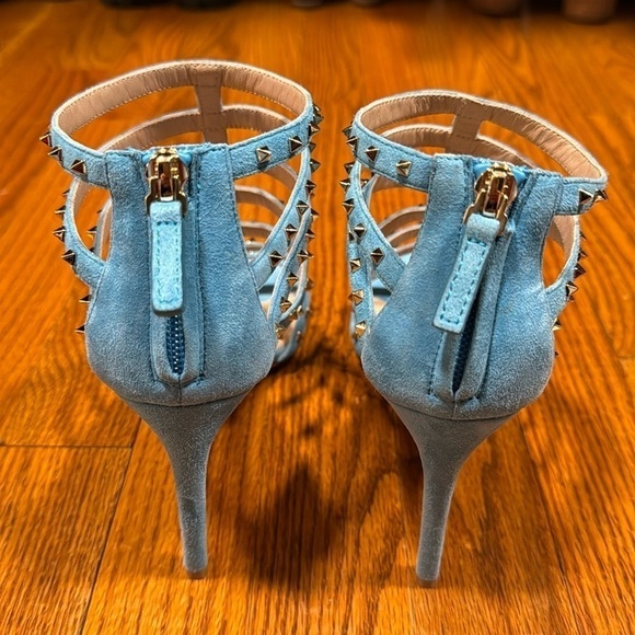 NEW - Valentino Blue Stud Heels - Picture 8 of 16